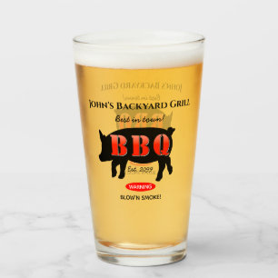 Tall Beer Soda Drink Glasses Home Grill BBQ Glas