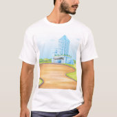 Tall Blue Building Mannen T-Shirt (Voorkant)
