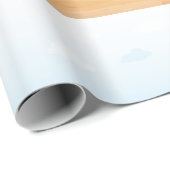 Tall Blue Building Wrapping Paper Cadeaupapier (Rol Hoek)