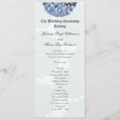 Tall Blue Hydrangea Wedding Ceremony Programma's (Voorkant)