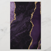 Tall Budget Paarse Gold Agate Marmeren Huwelijk (Achterkant)