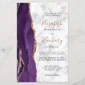 Tall Budget Paarse Gold Agate Marmeren Huwelijk (Voorkant)