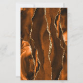 Tall Budget Rust Gold Green Wedding Uitnodiging (Achterkant)