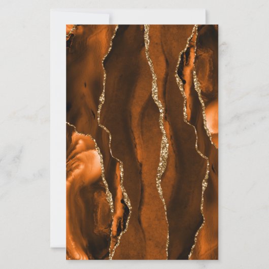 Tall Budget Rust Gold Green Wedding Uitnodiging (Achterkant)