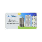 Tall Build New Address Etiket (Voorkant)