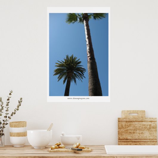 Tall California Palm Trees Poster Print (Keuken)