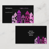 Tall Castle Buildings Silhouette Visitekaartje (Voorkant / Achterkant)