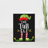 Tall Christmas Elf Matching Pajama X-mas Party  Kaart (Voorkant)