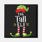 Tall Christmas Elf Matching Pajama X-mas Party  Magneet (Voorkant)