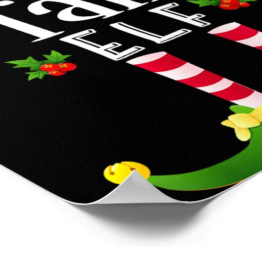 Tall Christmas Elf Matching Pajama X-mas Party  Poster (Hoek)