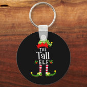 Tall Christmas Elf Matching Pajama X-mas Party Sleutelhanger (Voorkant)