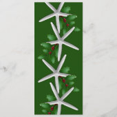 Tall Christmas Starfish Bruiloft Menu Sjabloon (Achterkant)