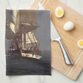 Tall Clipper Sailing Ship Kitchen Towel Theedoek (Quarter Fold)