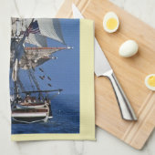 Tall Clipper Sailing Ship Kitchen Towel Theedoek (Quarter Fold)