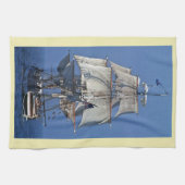Tall Clipper Sailing Ship Kitchen Towel Theedoek (Horizontaal)