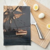 Tall Clipper Sailing Ship Kitchen Towel Theedoek (Quarter Fold)