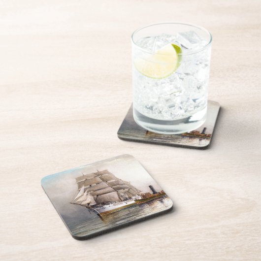 Tall Clipper Ship Ocean High Zee Onderzetter (Rechterzijde)