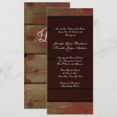 Tall Country Wedding Invitation Kaart (Voorkant / Achterkant)