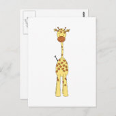 Tall Cute Giraffe. Cartoon Animal. Briefkaart (Voorkant / Achterkant)