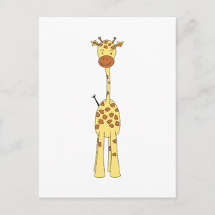 Tall Cute Giraffe. Cartoon Animal. Briefkaart