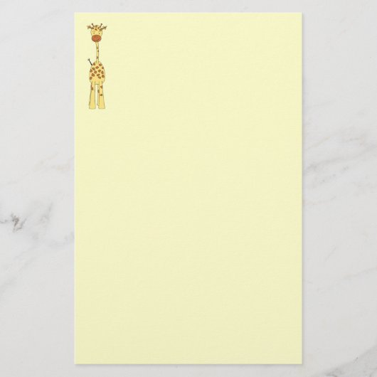 Tall Cute Giraffe. Cartoon Animal. Briefpapier (Voorkant)