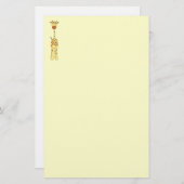 Tall Cute Giraffe. Cartoon Animal. Briefpapier (Voorkant / Achterkant)