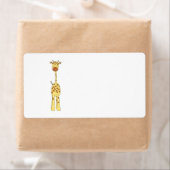Tall Cute Giraffe. Cartoon Animal. Etiket (Insitu)