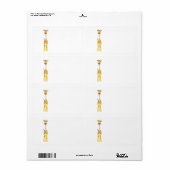 Tall Cute Giraffe. Cartoon Animal. Etiket (Full Sheet)