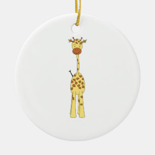 Tall Cute Giraffe. Cartoon Animal. Keramisch Ornament
