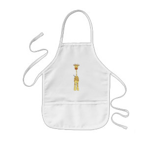 Tall Cute Giraffe. Cartoon Animal. Kinder Schort