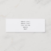 Tall Cute Giraffe. Cartoon Animal. Mini Visitekaartje (Achterkant)