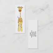 Tall Cute Giraffe. Cartoon Animal. Mini Visitekaartje (Voorkant / Achterkant)
