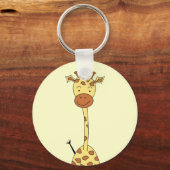 Tall Cute Giraffe. Cartoon Animal. Sleutelhanger (Voorkant)