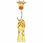 Tall Cute Giraffe. Cartoon Animal. Staand Fotobeeldje<br><div class="desc">Een cartoon van een groot giraf.</div>