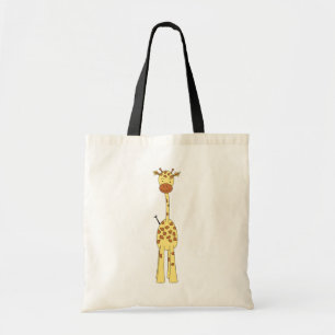 Tall Cute Giraffe. Cartoon Animal. Tote Bag