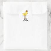 Tall Duck en Handsome Funny Animal Pun Ronde Sticker (Tas)