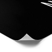 Tall Duck en Hensome Funny Animal Pun Dark BG Poster (Hoek)