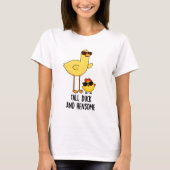 Tall Duck en Hensome Funny Animal Pun T-shirt (Voorkant)