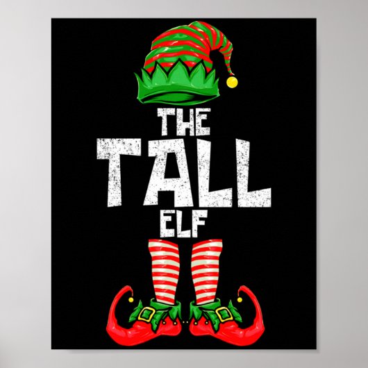 Tall Elf Christmas Matching Family  Poster (Voorkant)