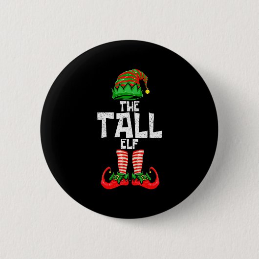 Tall Elf Christmas Matching Family  Ronde Button 5,7 Cm (Voorkant)