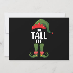 Tall Elf Matching Family Kerstmis Kaart