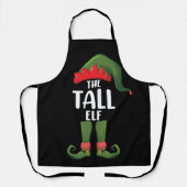 Tall Elf Matching Family Kerstmis Schort (Voorkant)