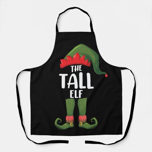 Tall Elf Matching Family Kerstmis Schort (Voorkant)