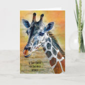 Tall  en Sweet Giraffe Funny Birthday Card Bedankkaart (Voorkant)