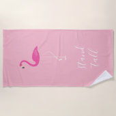 Tall Flamingo Beach Towel Strandlaken (Voorkant)