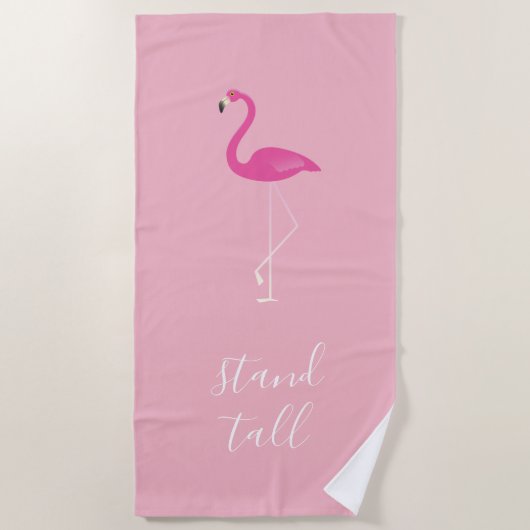 Tall Flamingo Beach Towel Strandlaken (Voorkant)