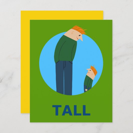TALL Flashcard voor Initiaal T 1 Lettergreep Woord (Voorkant / Achterkant)