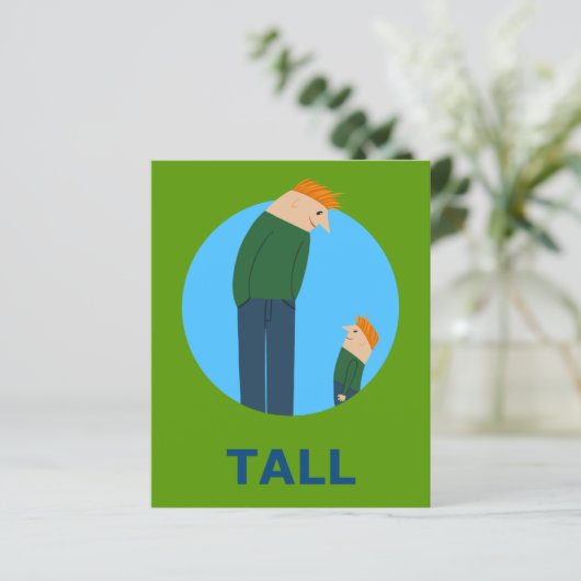 TALL Flashcard voor Initiaal T 1 Lettergreep Woord (Staand voorkant)