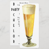Tall Frosty Draft Beer, Bachelor Party Kaart (Voorkant / Achterkant)