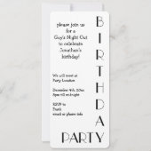 Tall Frosty Draft Beer, Birthday Party Kaart (Achterkant)